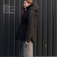 Winter double-sided jacket marsala/black