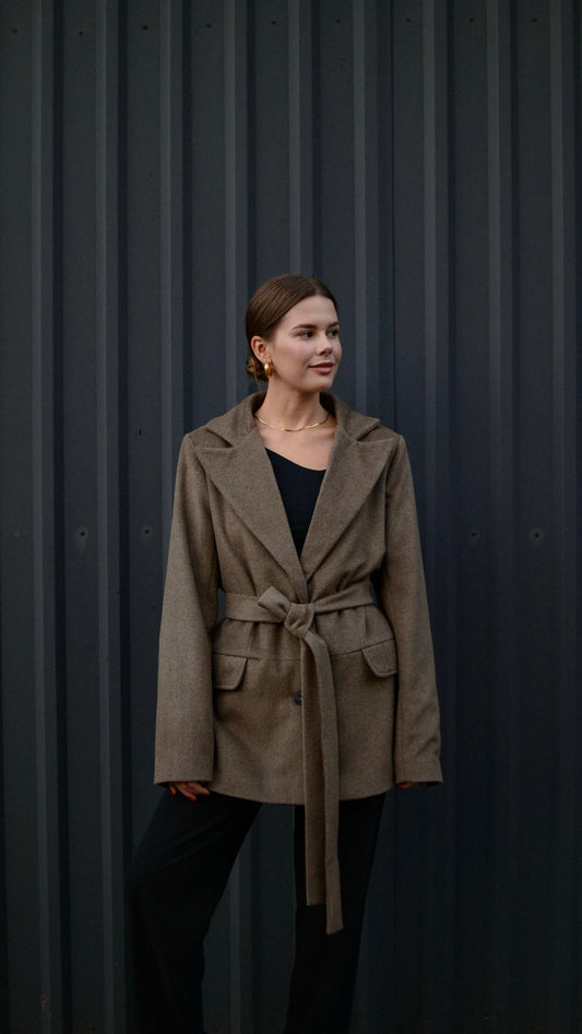 Beige wool jacket