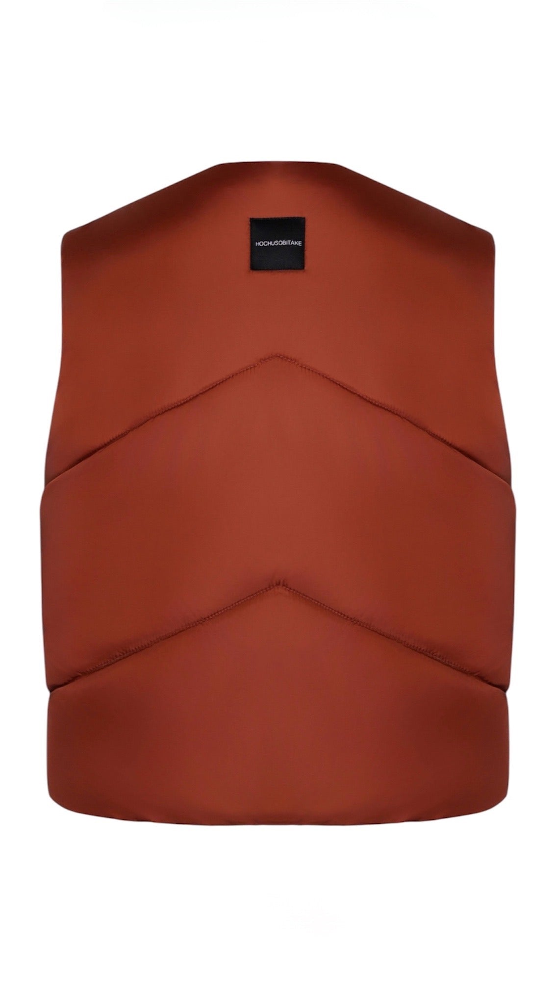 Vest "Little duck" terracotta with detachable collar