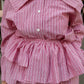 Asymmetrical shirt+ bloomers pants cotton washed