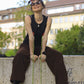 Pants fleece chocolate