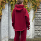 Fleece suit burgundy