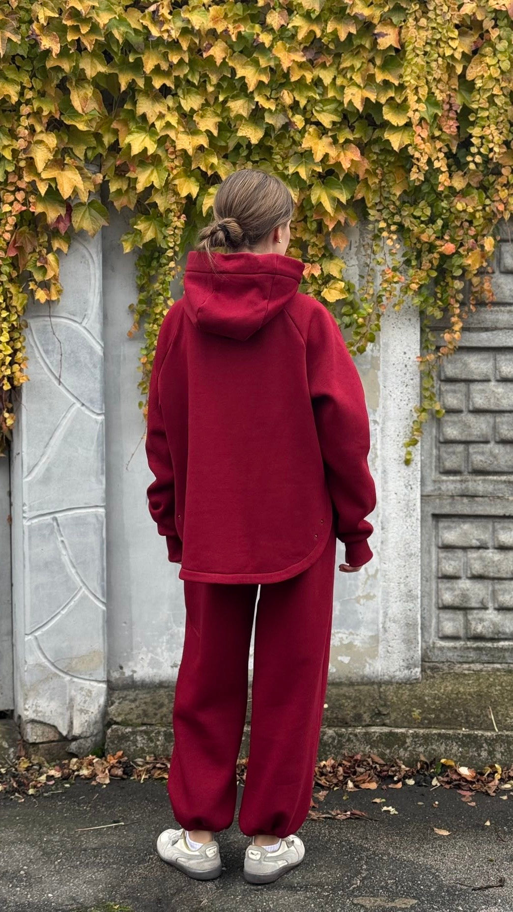 Fleece suit burgundy