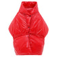 Red Down vest «RougeLove» with detachable hood