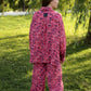 Shirt + pants with a print "Crimson birds"