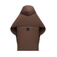 Chocolate Down vest with detachable hood