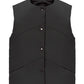 Vest with detachable collar black