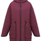 Winter double-sided jacket marsala/black