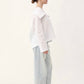 Asymmetrical organic linen shirt