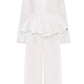 Asymmetrical shirt+ bloomers pants organic linen