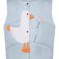 Vest "Little duck" blue with detachable collar