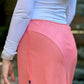 A line sheer skirt in coral