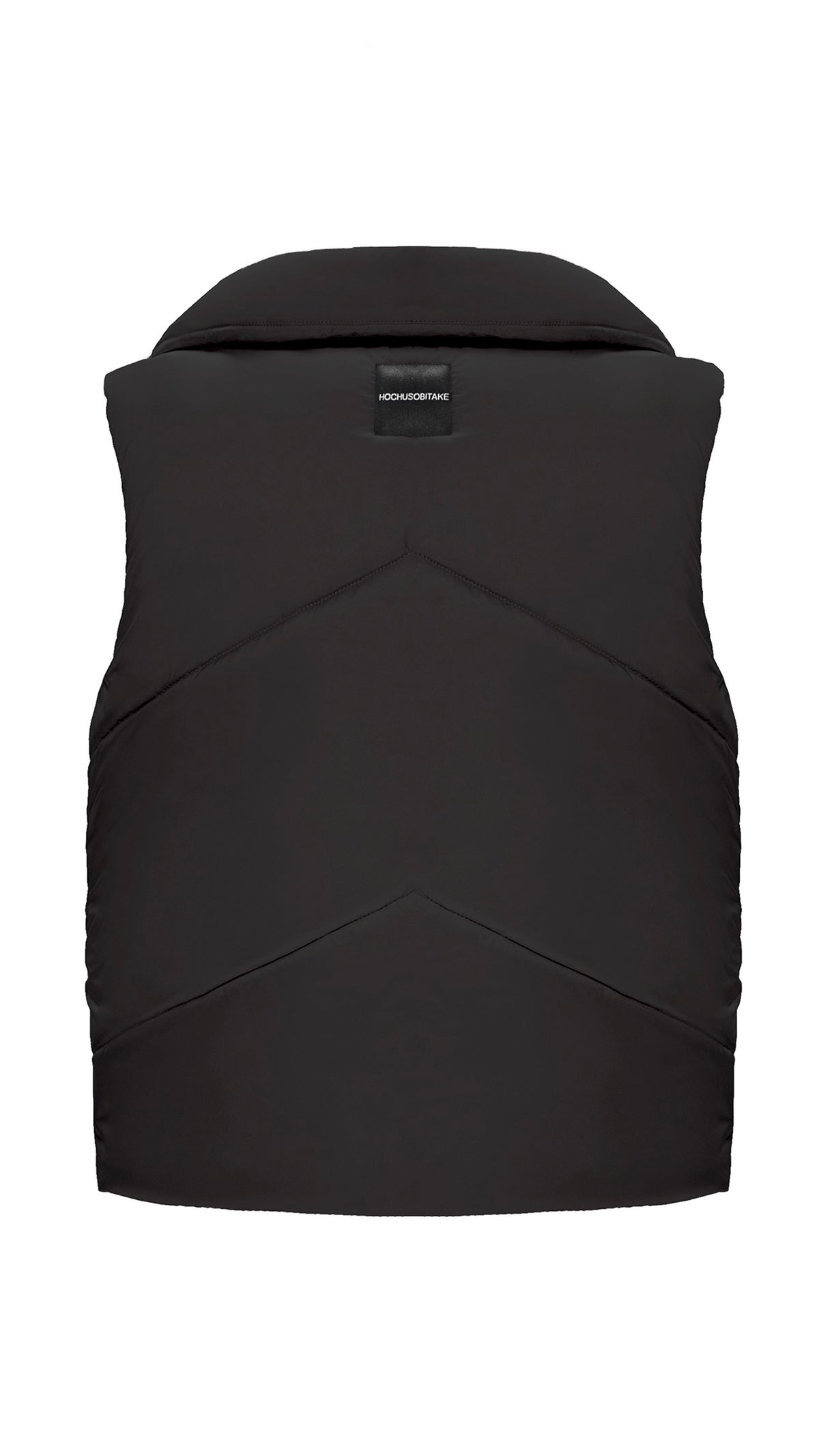 Vest with detachable collar black