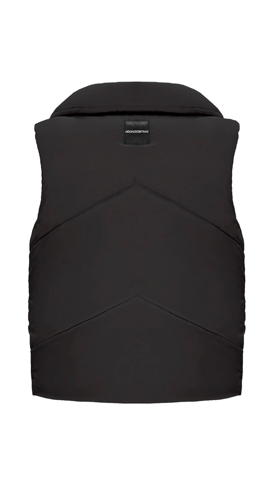 Vest with detachable collar black