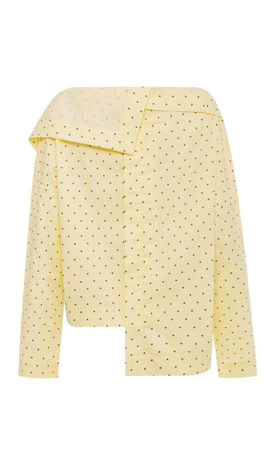 Asymmetrical cotton shirt