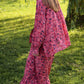 Shirt + pants with a print "Crimson birds"