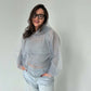 Transparent gray hoodie with an elastic band