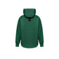 Zip fleece hoodie emerald