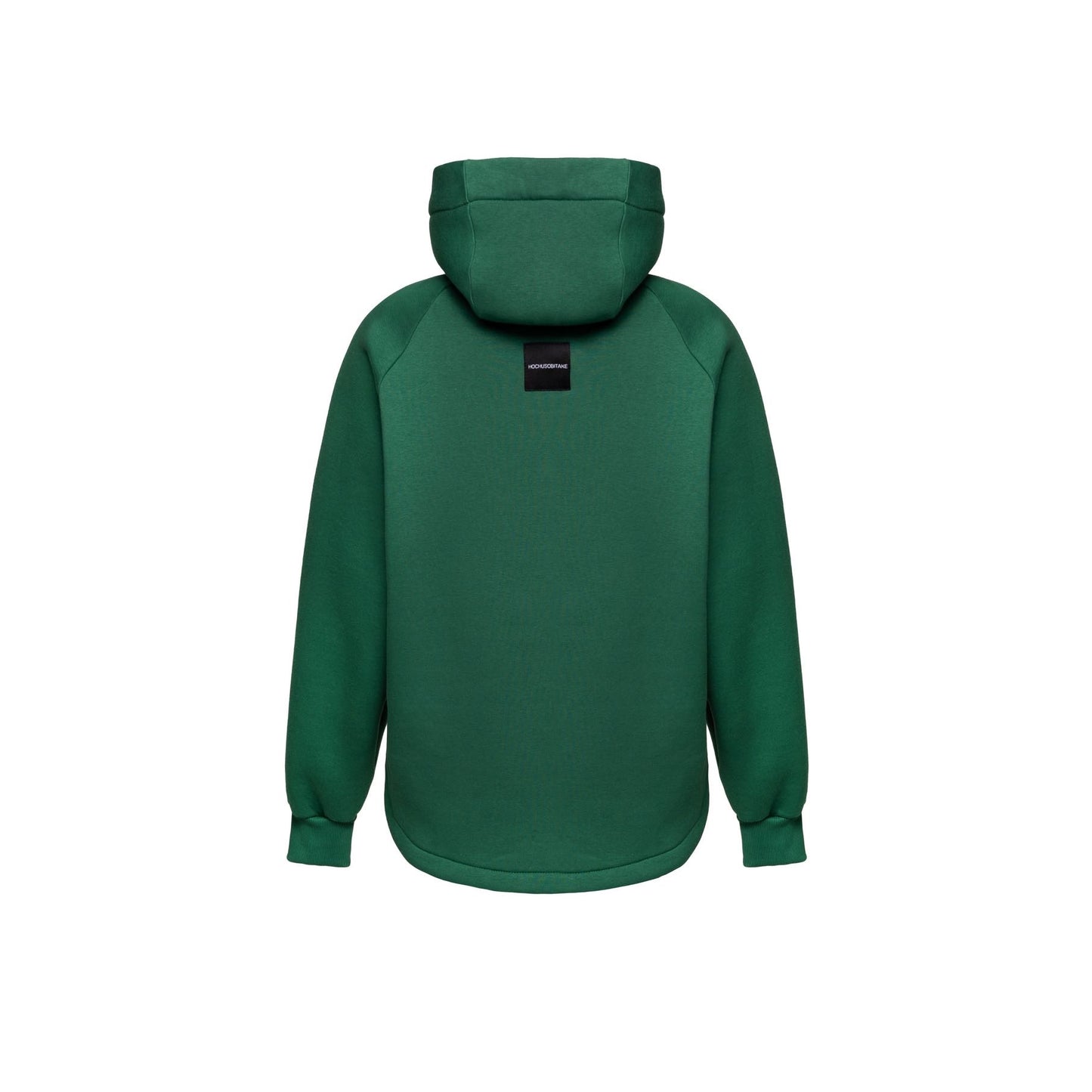 Zip fleece hoodie emerald