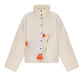 Down jacket  "Little duck" in yellow butter with detachable bows and removable hood