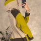 Patched upcycled Hoodie green