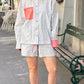 Striped shirt with optional attachable bottom