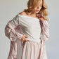 Striped pants with flounces