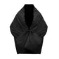 Black Down vest with detachable hood