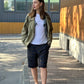 Checkered asymmetrical shorts