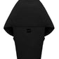 Black Down vest with detachable hood