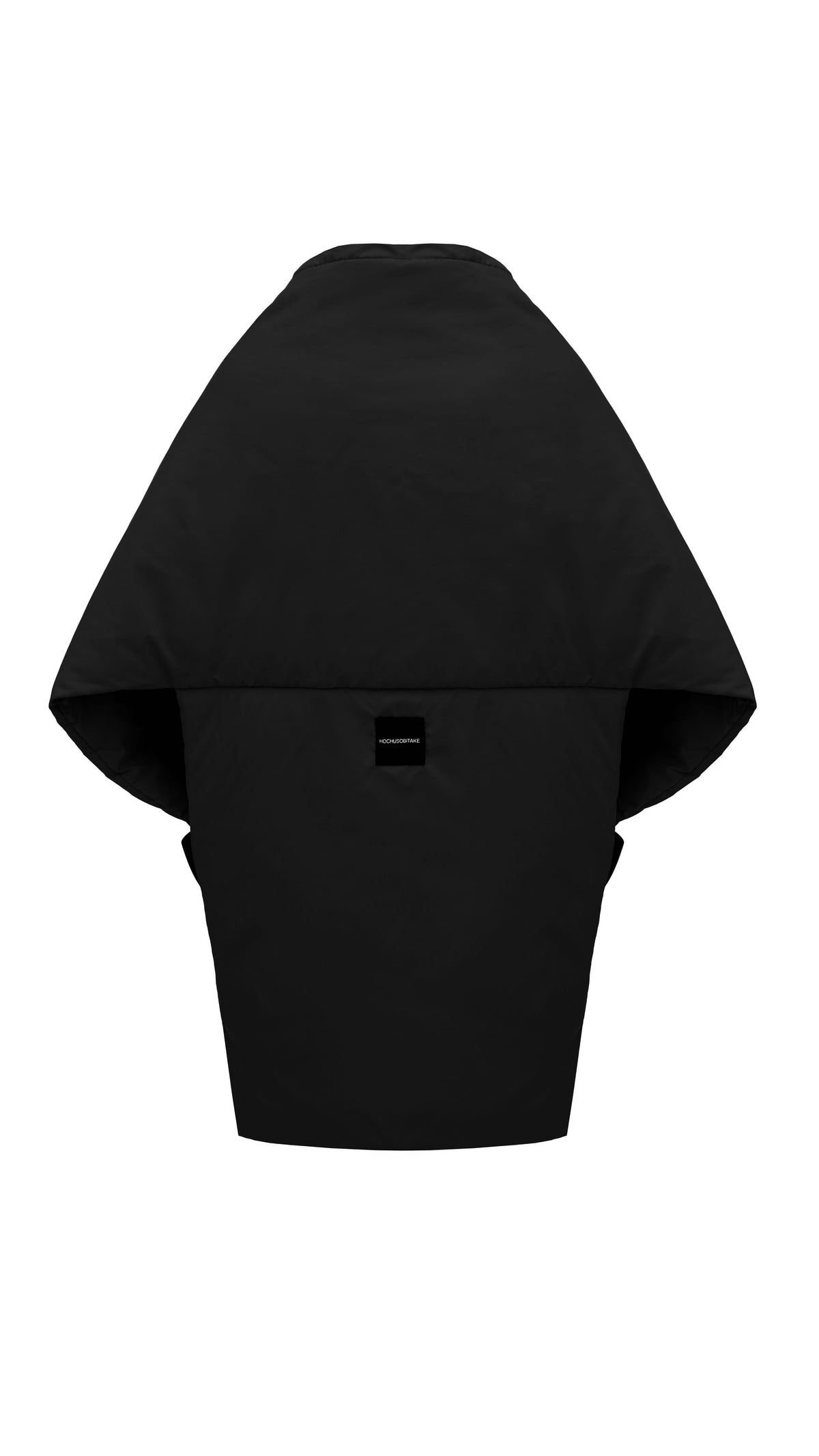Black Down vest with detachable hood