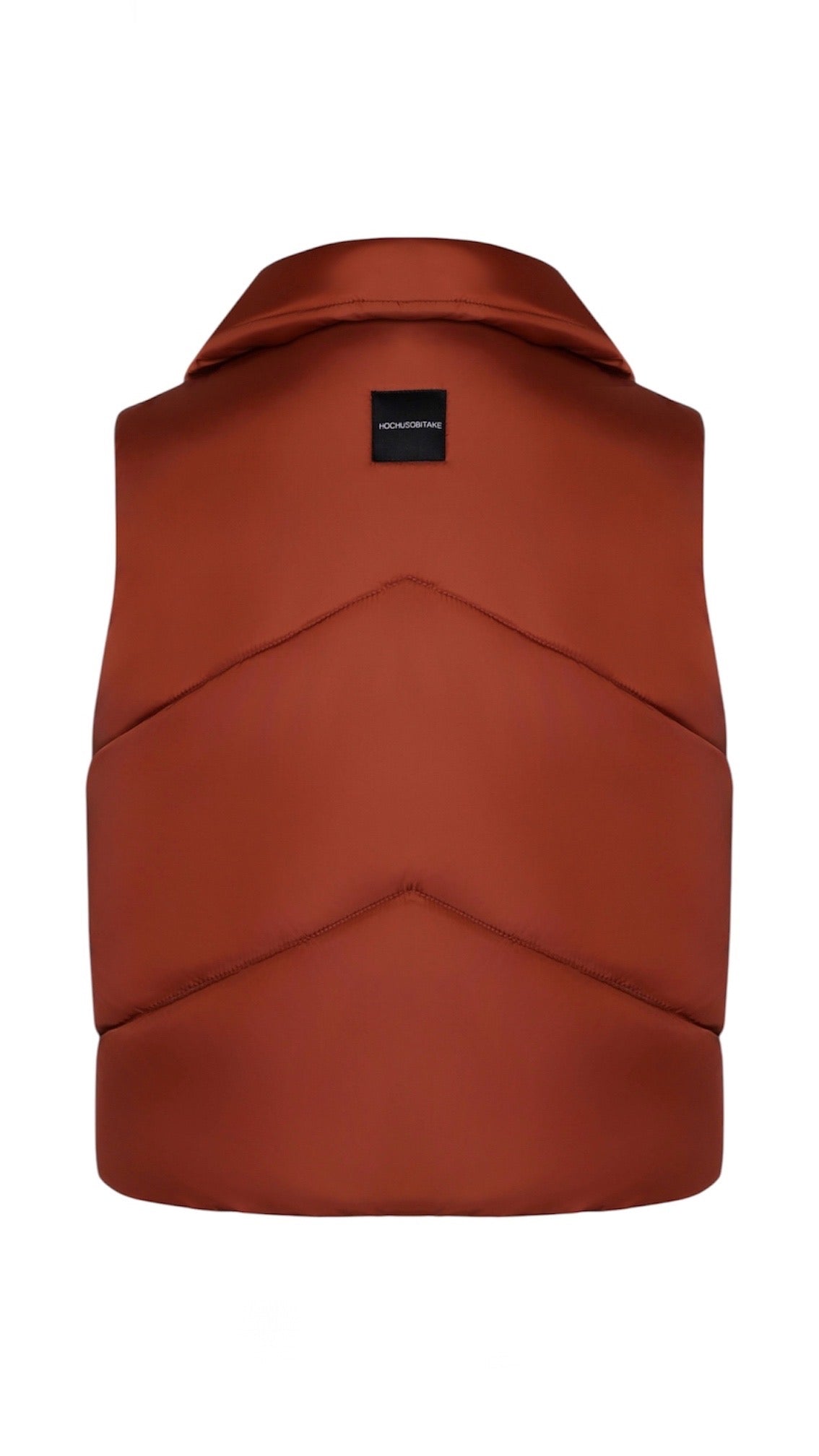 Vest "Little duck" terracotta with detachable collar