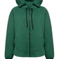 Zip fleece hoodie emerald