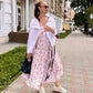Dress with ribbons «Tea rose”