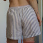 Striped shorts with color accents of your choice