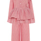 Asymmetrical shirt+ bloomers pants cotton washed