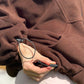 Zip-through fleece jacket chocolate