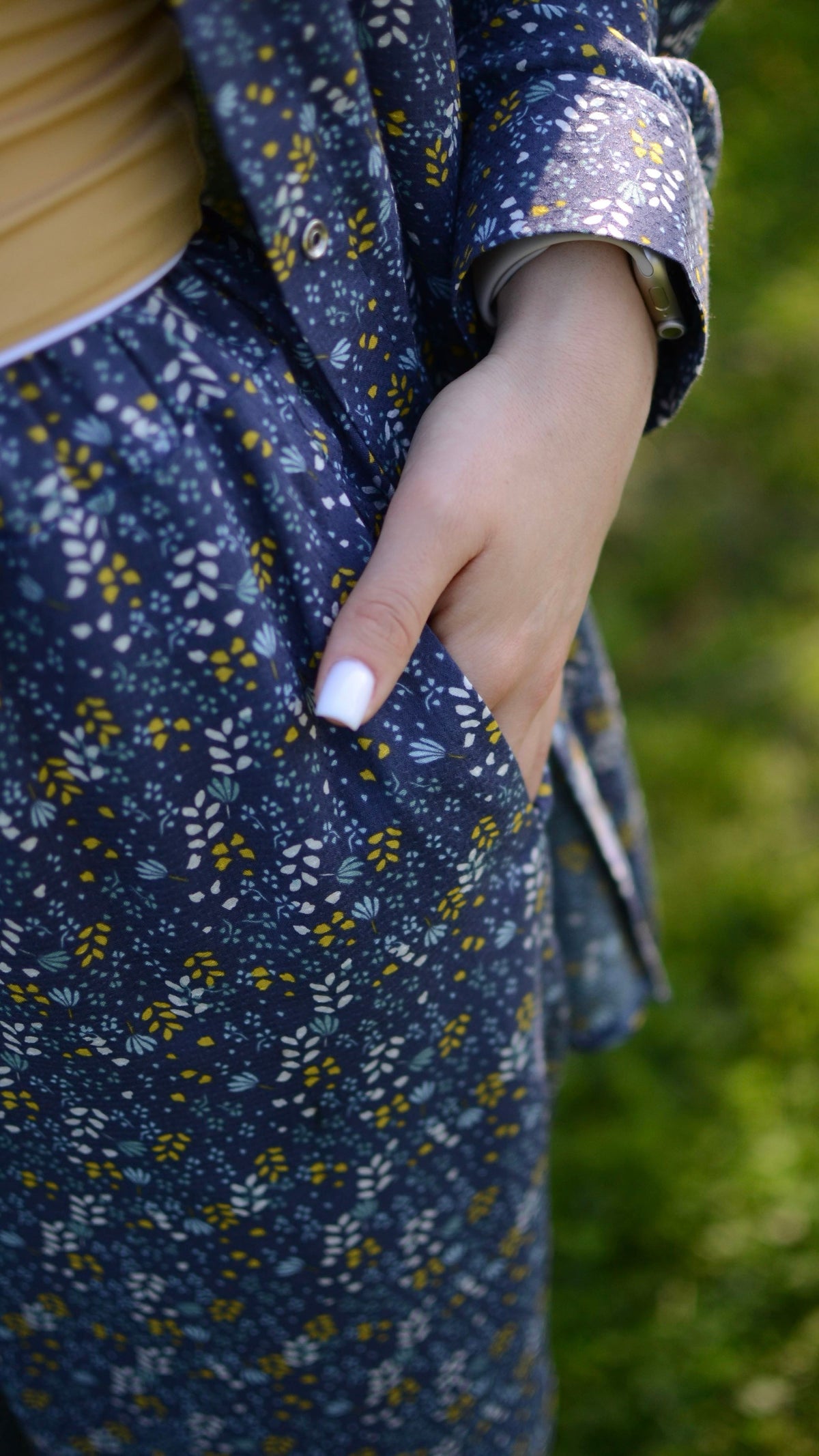 Pants with a print "Mimosas"