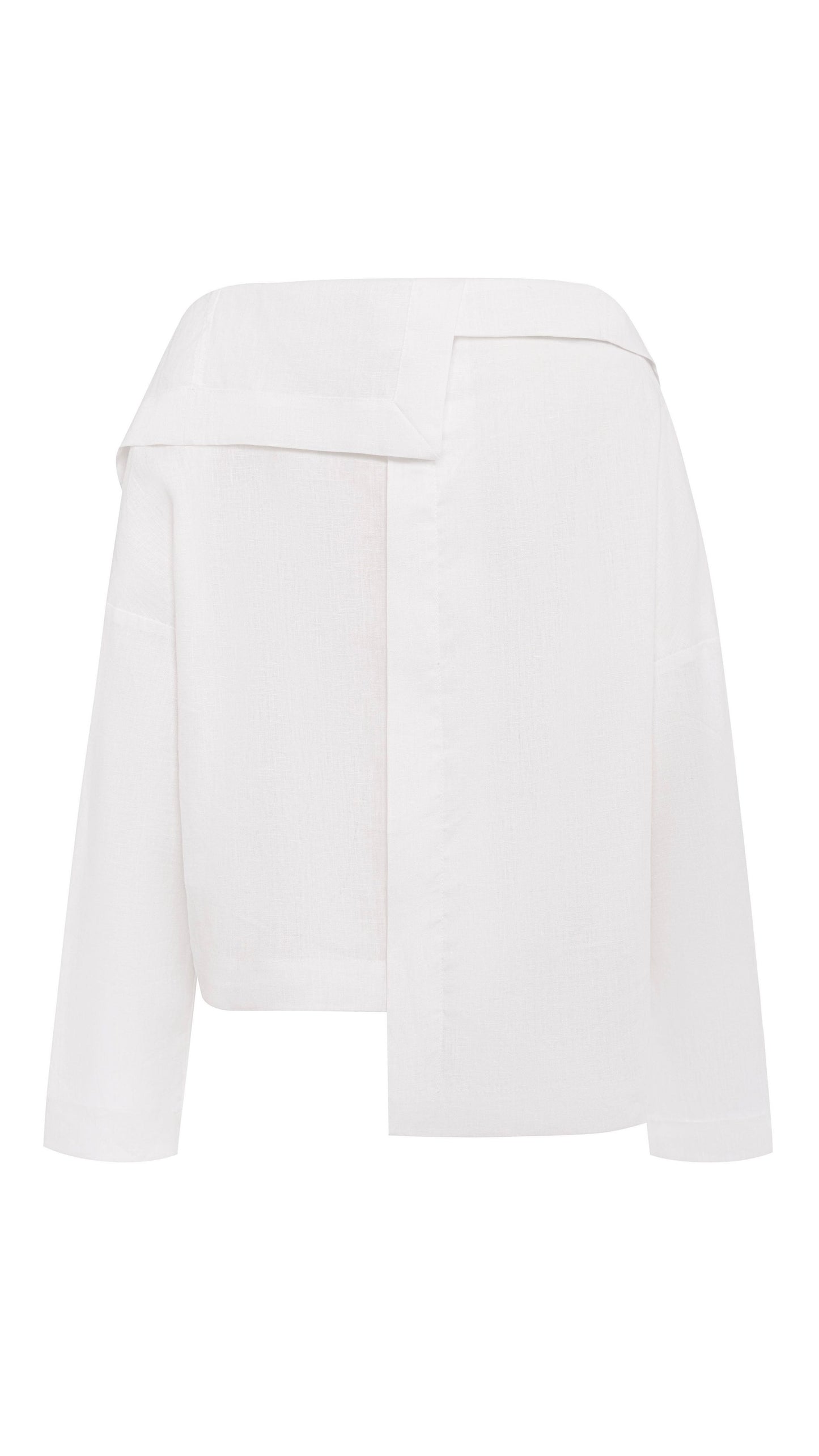 Asymmetrical organic linen shirt