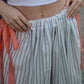 One-size cotton striped skirt with ribbons