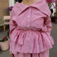 Asymmetrical shirt+ bloomers pants cotton washed