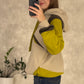 Patched upcycled Hoodie green