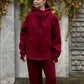 Fleece suit burgundy