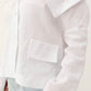 Asymmetrical organic linen shirt