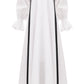 Dress with ribbons in organic linen height from 150cm+