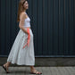One-size cotton striped skirt with ribbons