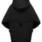 Black Down vest with detachable hood