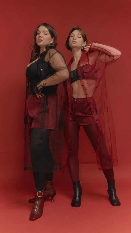 Silk boxers burgundy
