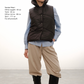 Vest with detachable collar black
