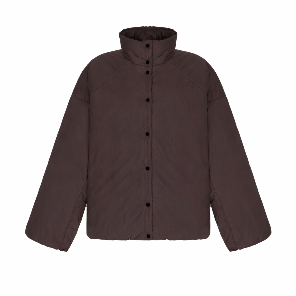 <tc>Куртка шоколадна зі знімними бантами і пристібним капюшоном</tc>